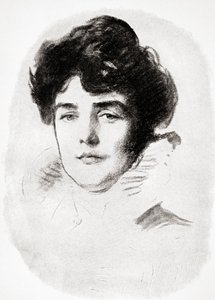 Jeanette Jennie Jerome, Lady Randolph Churchill und Mutter von Sir Winston Churchill, aus A Roving Commission von Winston S. Churchill, veröffentlicht von Scribners, 1930 von John Singer after Sargent