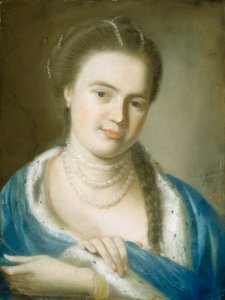 Porträt von Mrs Gawen Brown (Elizabeth Byles), 1763