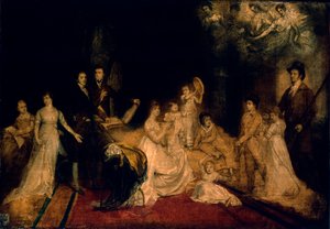 Skizze der Familie Knatchbull in Mersham-le-Hatch, Kent, 1800-03