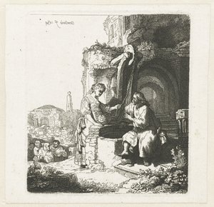 Christus und die Frau von Samaria unter Ruinen von John Smith of Chichester