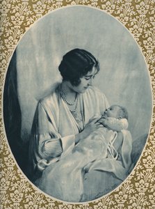 Porträt von Elizabeth II. und der Königinmutter von John St. Helier (after) Lander