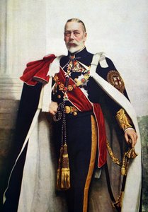Porträt von George V., Souverän des Hosenbandordens von John St. Helier (after) Lander