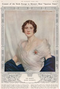 Porträt von Königin Elizabeth (1900-2002) aus 