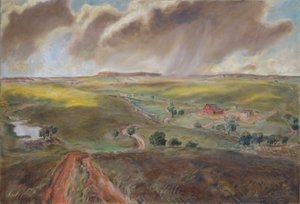 Frühlingsschauer (Landschaft in West-Kansas)