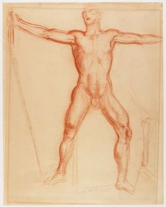 Studie für die Figur von John Brown im Wandgemälde "Tragic Prelude" für das Kansas Statehouse