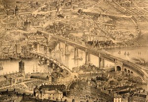 Newcastle upon Tyne zur Zeit von Königin Victoria, 1864