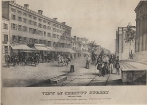 Ansicht der Chesnut Street, Philadelphia von John T. Bowen