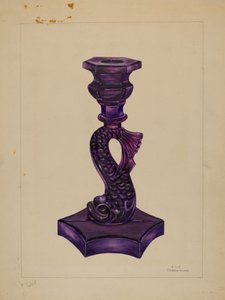 Delfin-Kerzenhalter, ca. 1936