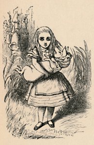 Alice hält ein Schwein in ihren Armen, 1889 von John Tenniel