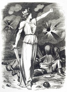 Karikatur über die Belagerung von Paris während des Deutsch-Französischen Krieges von John Tenniel