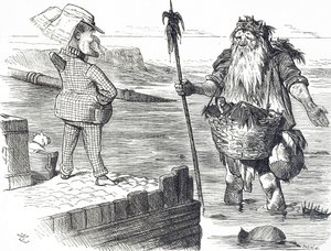 Karikatur über die Verschmutzung der Themse in London von John Tenniel