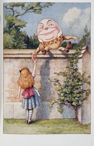 Humpty Dumpty, aus Alice im Wunderland und Durch den Spiegel und was Alice dort fand, von Lewis Carroll, veröffentlicht 1911