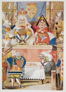 Der Prozess des Herzbuben, aus Alice im Wunderland und Durch den Spiegel und was Alice dort fand, von Lewis Carroll, veröffentlicht 1911 von John Tenniel