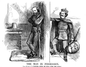 Viktor Emanuel II. klopft an die Tür von Neapel, 1861 von John Tenniel
