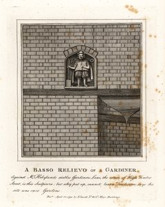 Basrelief eines Gärtners an der Wand von Mr von John Thomas Smith
