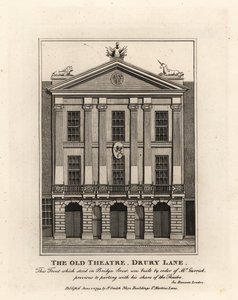 Fassade des alten Theaters, Drury Lane
