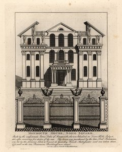 Monmouth House, Soho Square, abgerissen 1773 von John Thomas Smith