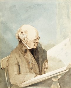 Mr. Taylor, Haymans Schüler, im Drucksaal des British Museum, ca. 1820
