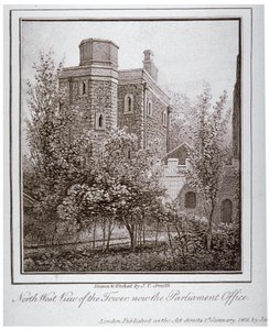 Nordwestansicht des Jewel Tower, Old Palace Yard, Westminster, London von John Thomas Smith