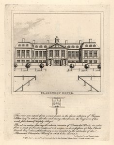 Ansicht von Clarendon House von der St James Straße, aus einem seltenen Druck in der Sammlung von Thomas Allen von John Thomas Smith