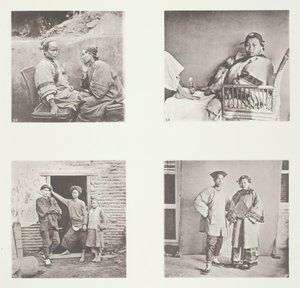 Amoy Frauen, Der kleine Fuß einer chinesischen Dame, Amoy Männer, männliche und weibliche Kostüme, Amoy, ca. 1868
