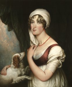 Sarah Trumbull mit einem Spaniel
