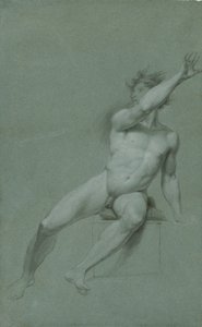 Skizze eines männlichen Aktes - Lebensstudie von John Trumbull