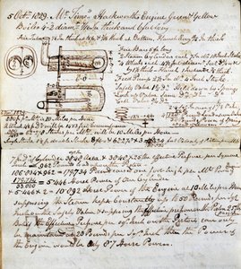 Details von Sans Pareil aus Rastricks Notizbuch, Rainhill Trials, 1829