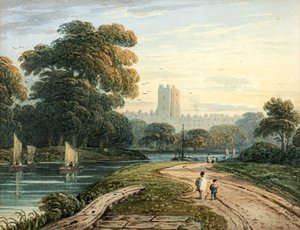 Figuren auf dem Weg nach Windsor von John Varley