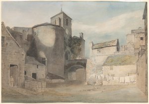 Befestigter Eingang zu einer walisischen Stadt (Osttor von Caernarvon) von John Varley