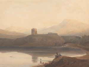Llanberis-See, mit Schloss Dolbadern
