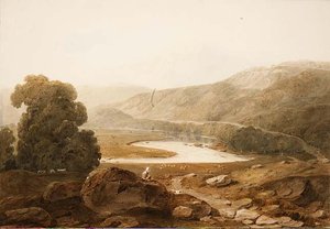 Nr.1607 Tal des Flusses Mawddach, Wales, c.1805 von John Varley