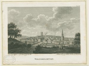 Wolverhampton - Südwestansicht: Gravur, undatiert [ca. 1796]