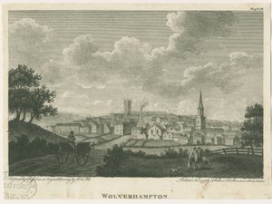 Wolverhampton - Südwestansicht: Gravur, undatiert [ca. 1796]