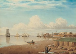 Schiffe auf dem Humber und das South Blockhouse, frühe 1830er Jahre von John Ward