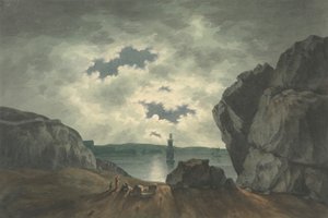 Bucht bei Mondschein
