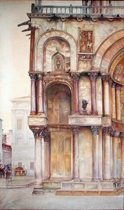 Ecke der Fassade der St. Markus Basilika, Venedig, 1870 von John Wharlton Bunney