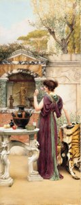 Am Gartenschrein, Pompeji von John William Godward