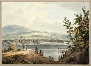 Hudson River Brücke in der Nähe von Waterford, New York, 1832 von John William Hill