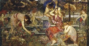 Flora und die Zephyre von John William Waterhouse