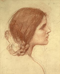 Kopf eines Mädchens, ca. 1905 (Rötel auf Papier)