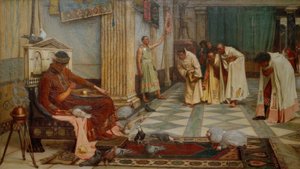 Die Favoriten des Kaisers Honorius von John William Waterhouse