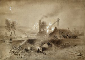 Grubenanlage und Eisenbahn von John Wilson (after) Carmichael