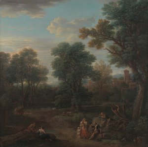 Klassische Landschaft: Morgen