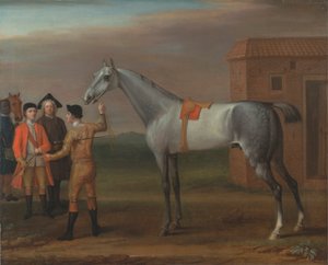 Lamprey mit seinem Besitzer Sir William Morgan in Newmarket