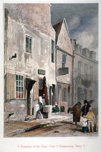 Ansicht des Osttors der Überreste der Abtei St. Saviour, Bermondsey, London, 1851 von John Wykeham Archer