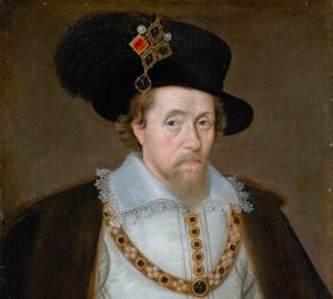 James VI und I, 1566 - 1625. König von Schottland 1567 - 1625. König von England und Irland 1603 - 1625 von John de Critz