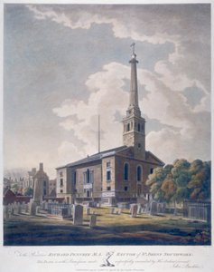 Ansicht der Kirche St. John Horsleydown, Bermondsey, London, 1799 von John william Edy