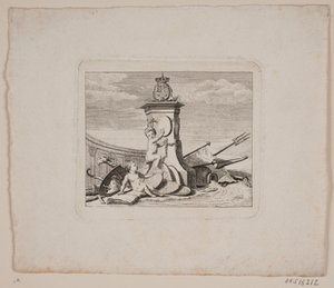 Vignette mit zwei Genien von Jonas Haas