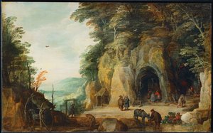 Einsiedelei von Mönchen in den Felsen